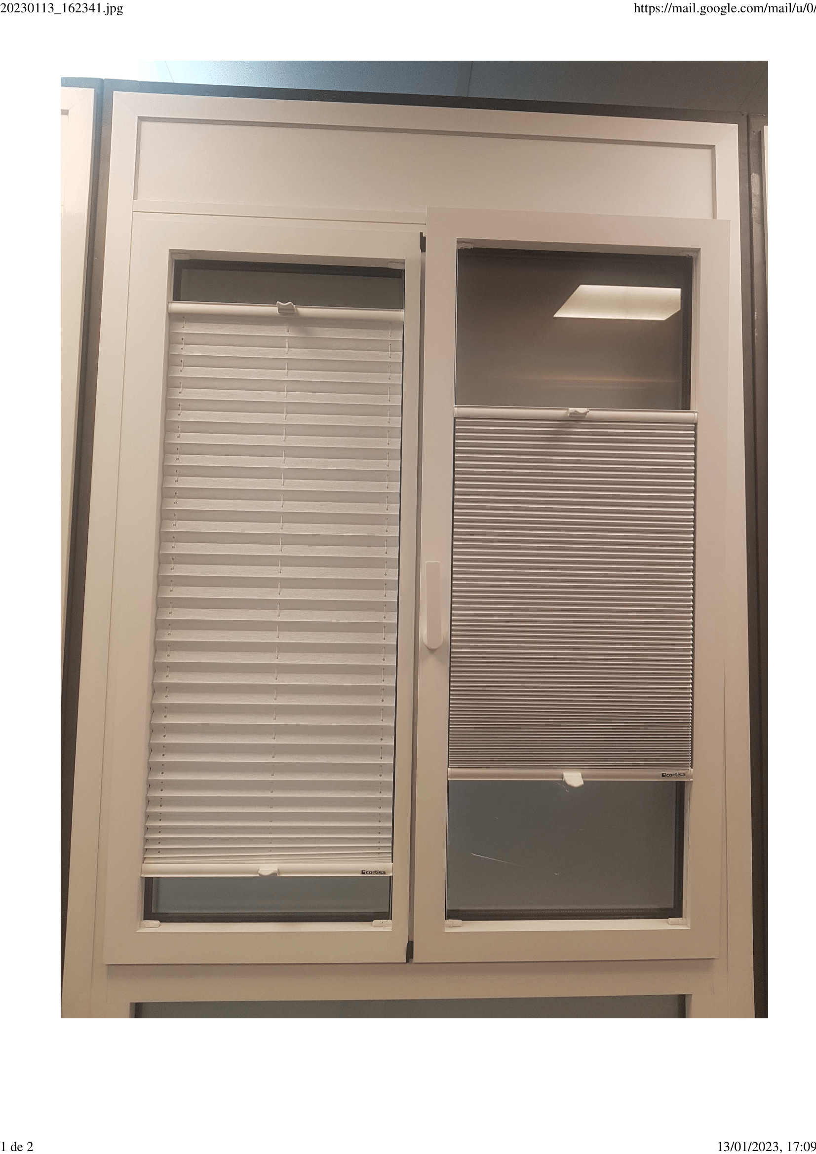 Cortina plisada incorparada en exterior vidrio-1